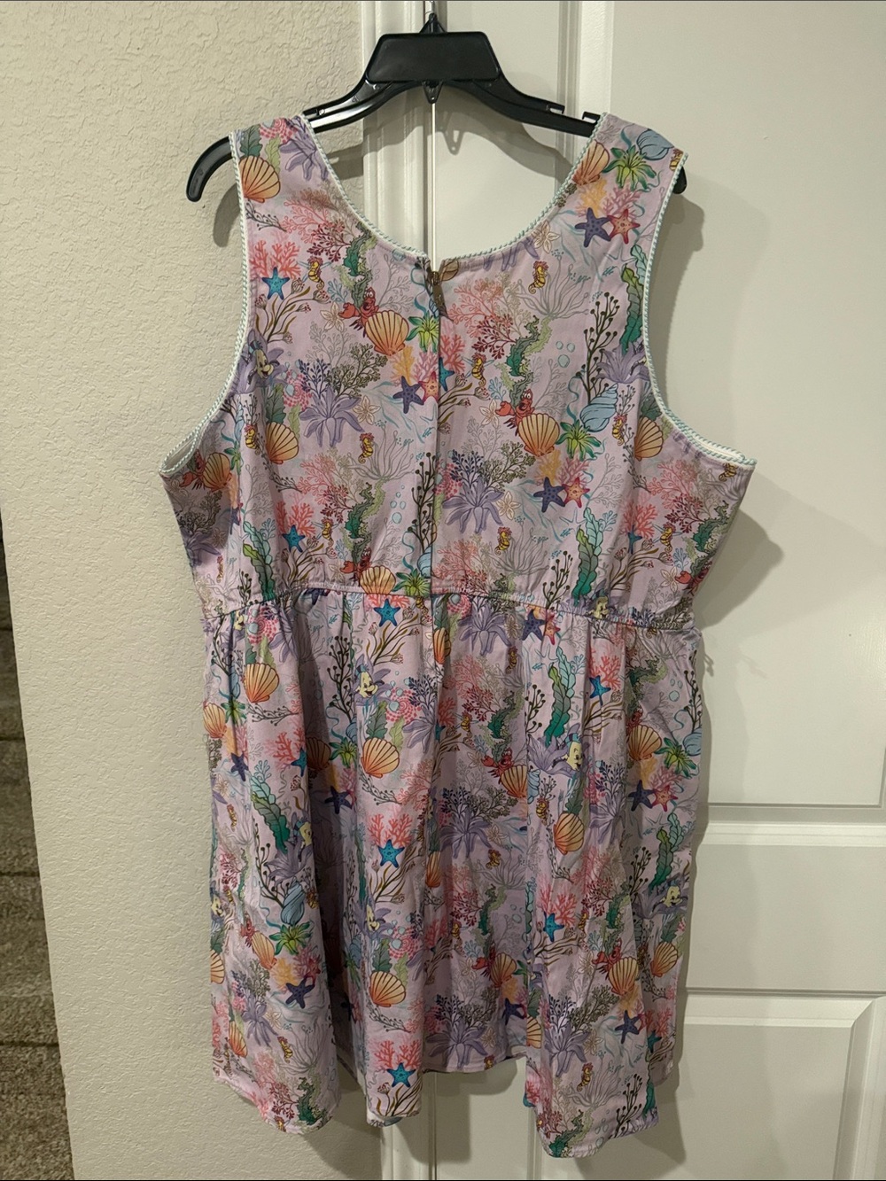 Loungefly Stitch Shoppe Little Mermaid Print Sleeveless Casual Dress - Picture 4 of 5